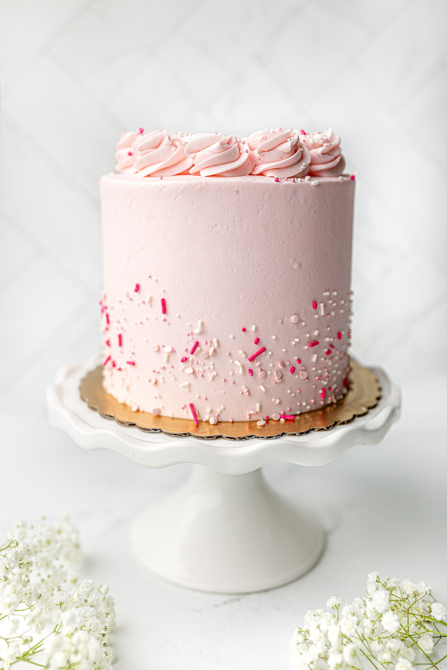 captura freír colección Light Pink Sprinkle Cake - Hapa Cupckaes & Bakery - Orange County, CA |  Hapa Cakes & Bakery