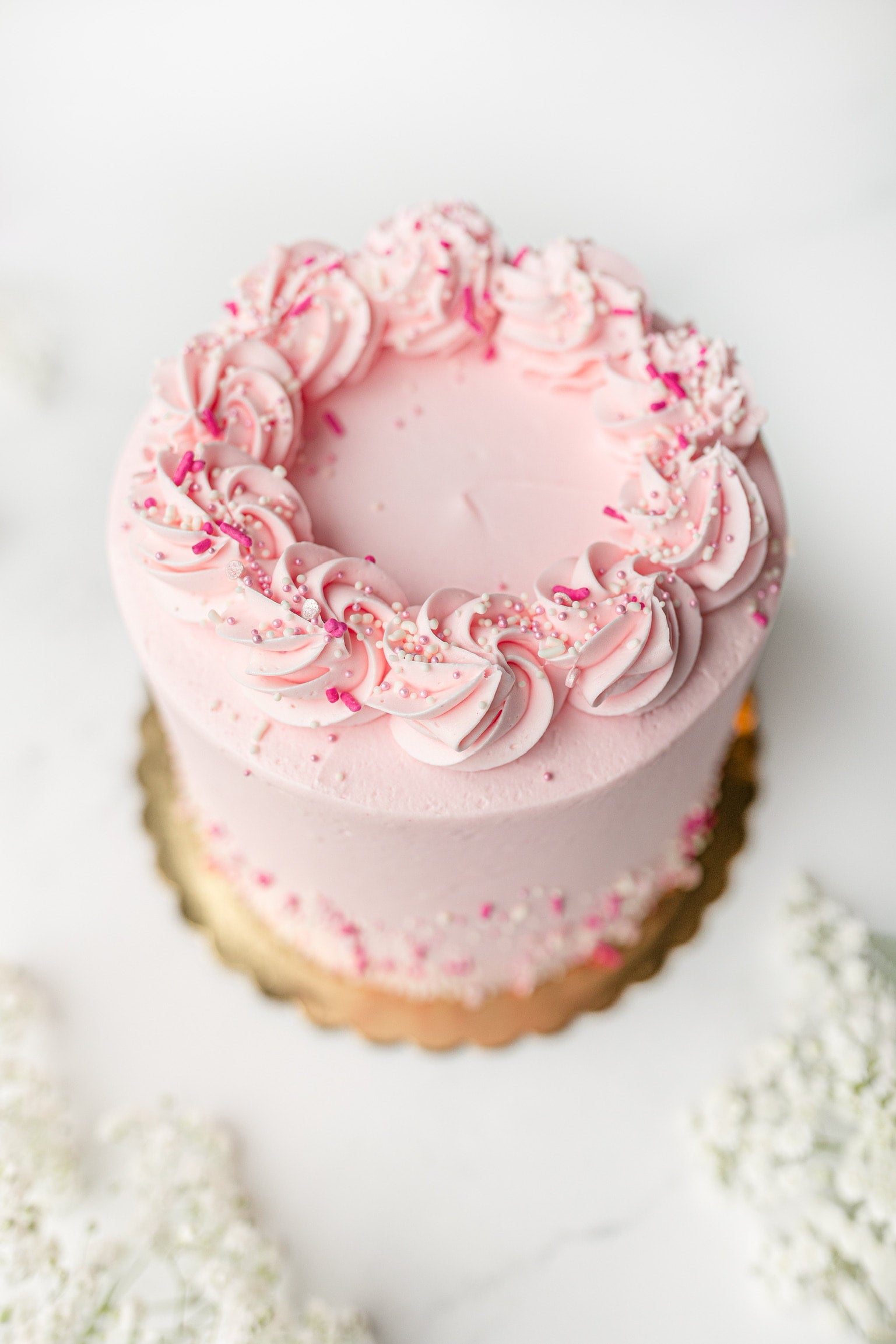 Pink Sprinkle Cake - Hapa Cupckaes Bakery - Orange County, CA | Hapa Cakes & Bakery